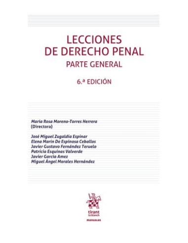 LECCIONES DE DERECHO PENAL PARTE GENERAL 6ª EDICION